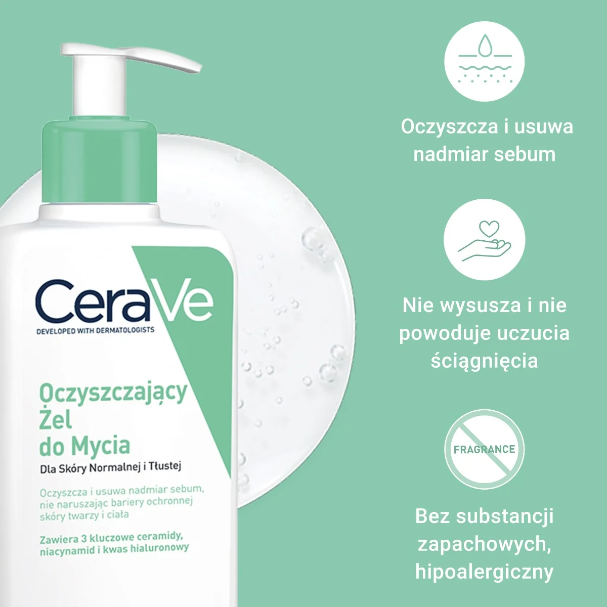 CeraVe żel oczyszczający do mycia z ceramidami, 236 ml