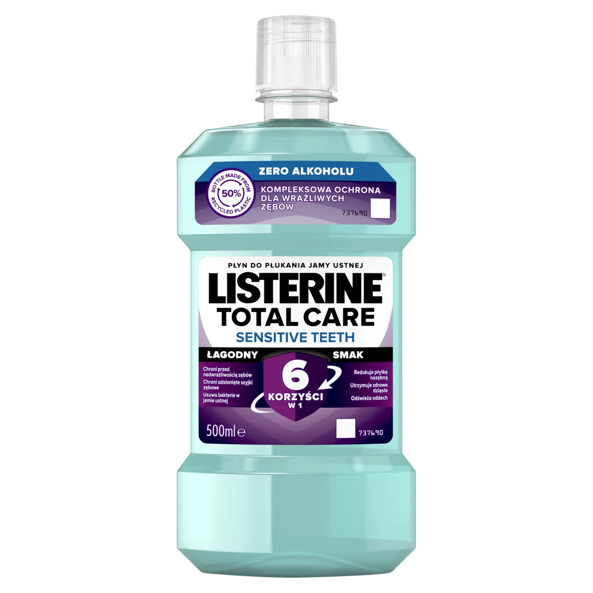 LISTERINE Total Care Sensitive, płyn do płukania jamy ustnej, 500 ml