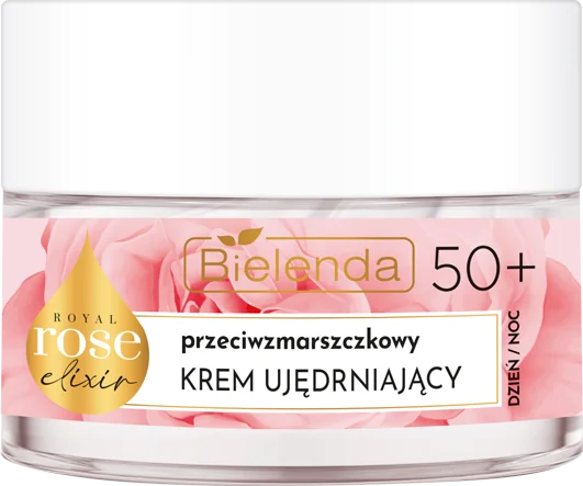 Bielenda Royal Rose, przeciwzmarszczkowy półtłusty krem odbudowujący 50+, dzień/ noc, 50 ml