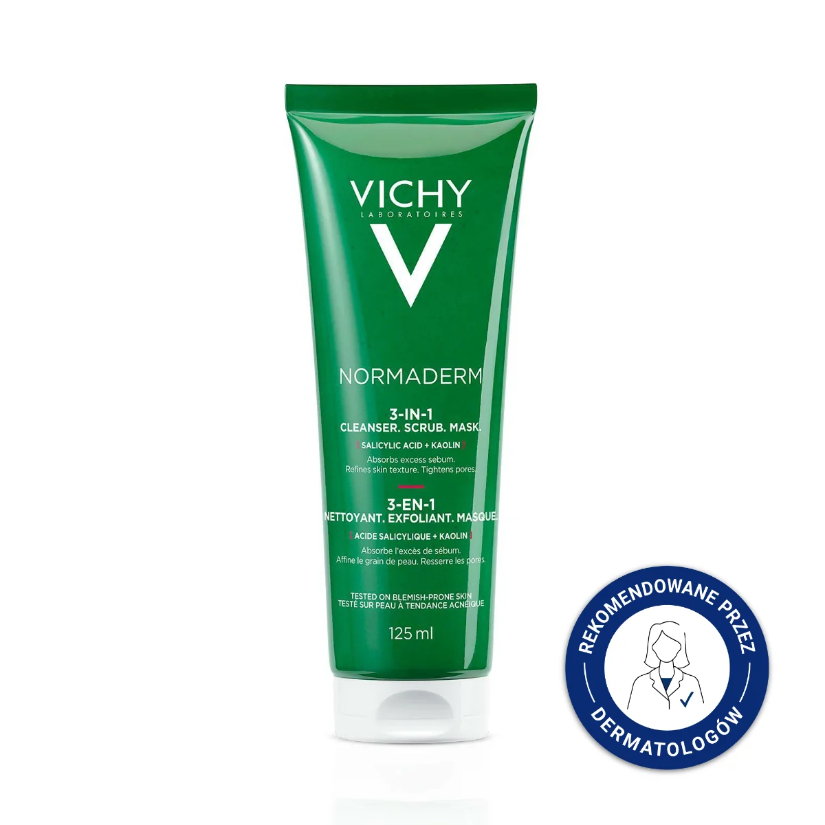 Vichy Normaderm, preparat oczyszczający 3w1, 125 ml