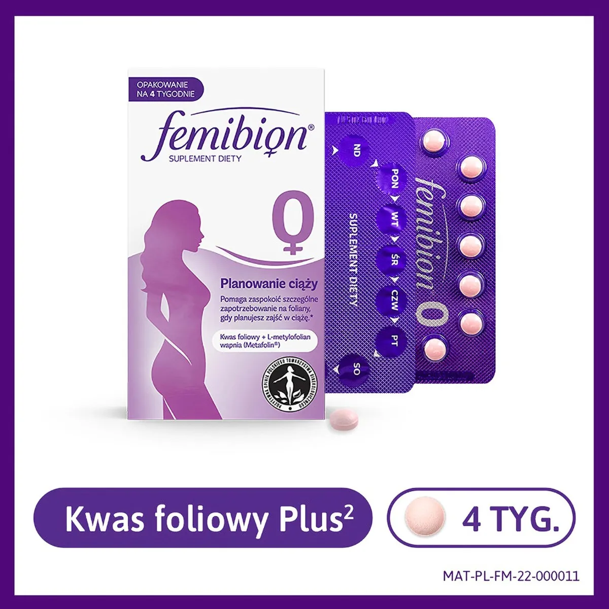 Femibion 0 Planowanie ciąży, 28 tabletek 