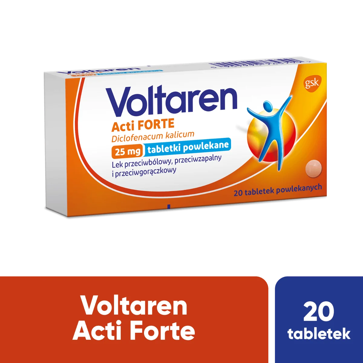 Voltaren Acti Forte, 25 mg, 20 tabletek powlekanych