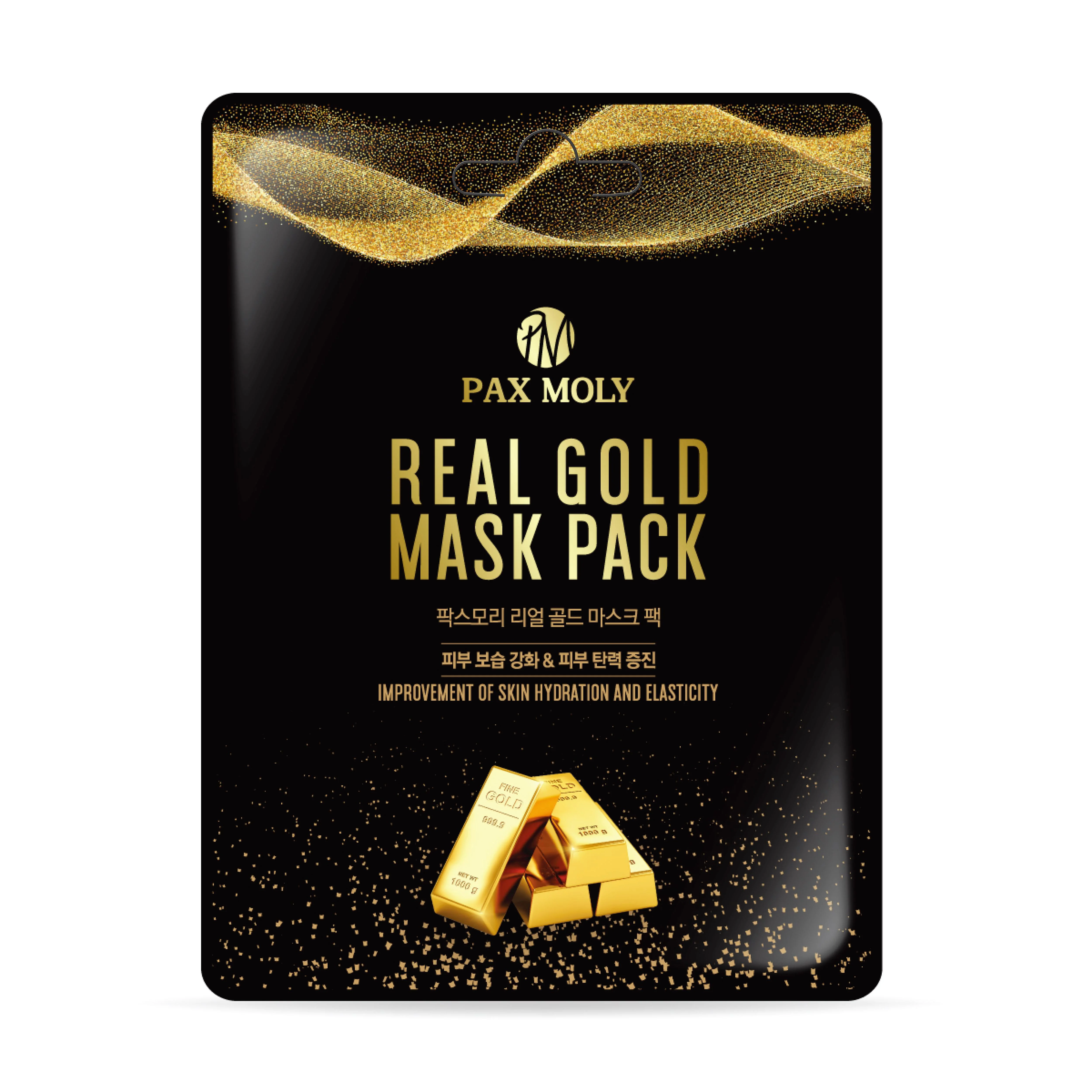 Pax Moly Real Gold Mask Pack, maska w płachcie z mleczkiem pszczelim, 25 ml