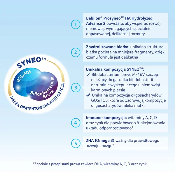 Bebilon Prosyneo HA 2 mleko następne dla niemowląt po 6. miesiącu, 400 g