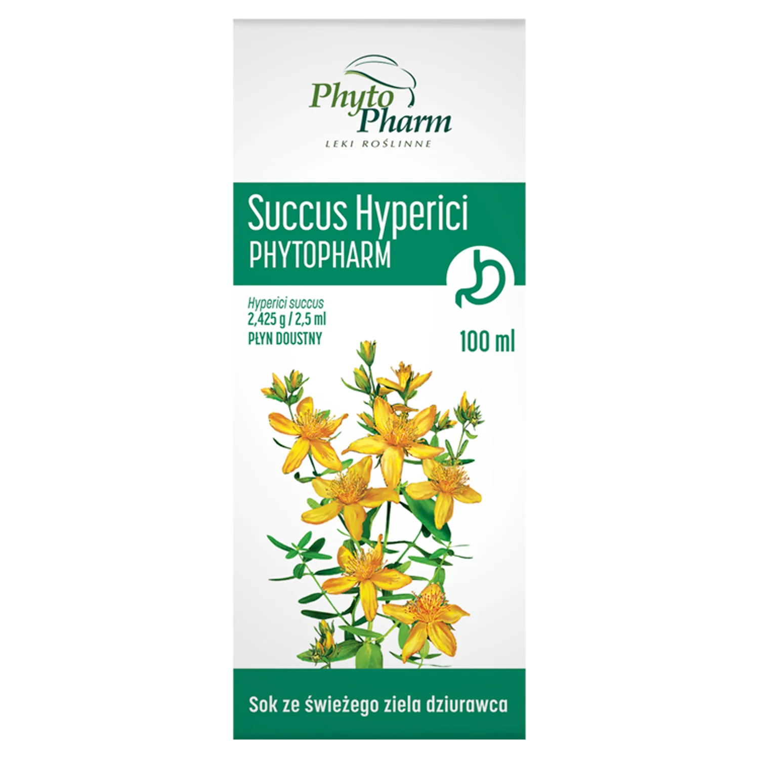 Succus Hyperici Phytopharm, 2,425 g/2,5 ml, płyn doustny, 100 ml