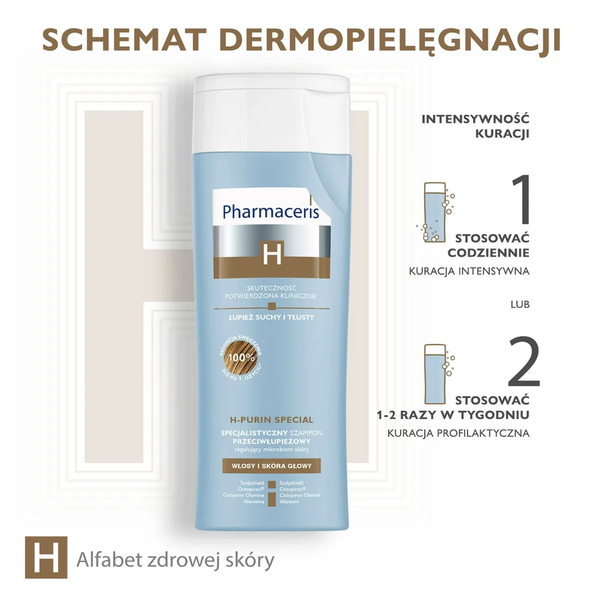 Pharmaceris H-Purin Special, specjalistyczny szampon przeciwłupieżowy regulujący mikrobiom skóry, 250 ml 