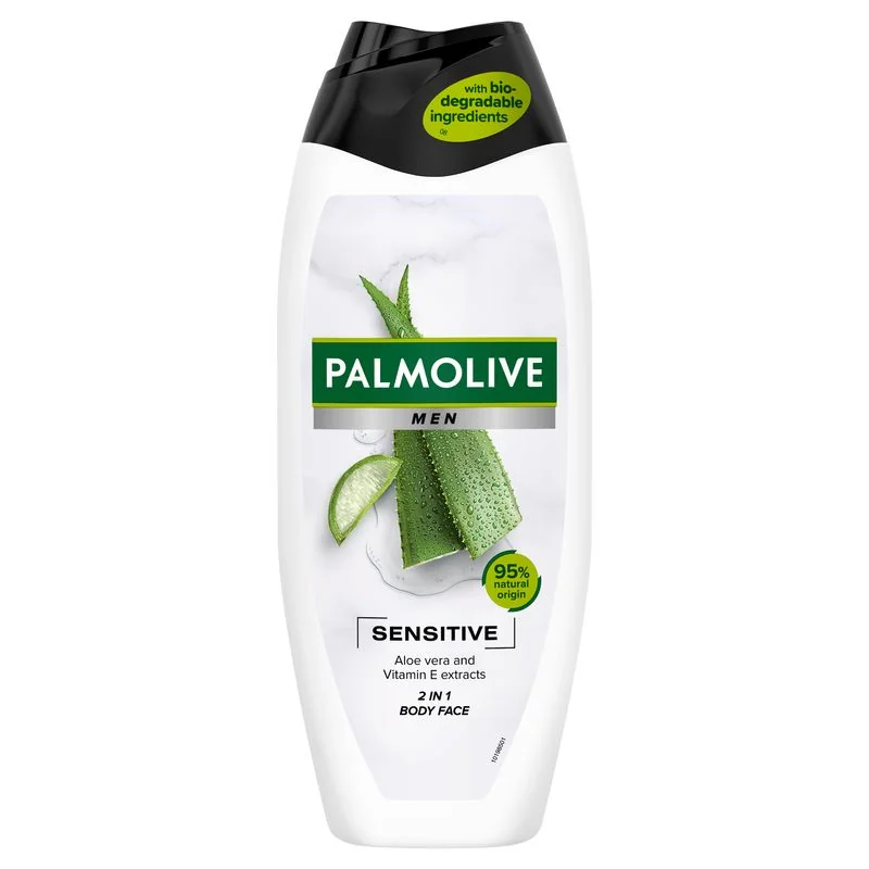 Palmolive Men Sensitive, żel pod prysznic dla mężczyzn 2w1 Aloes, 500 ml