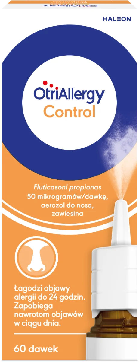 OtriAllergy Control 50 mikrogramów/dawkę, aerozol do nosa, 60 dawek