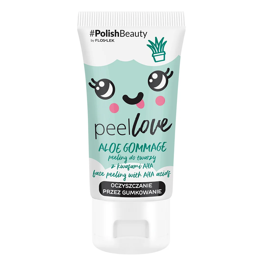 Floslek Peellove Aloe Gommage, peeling do twarzy z kwasami AHA, 75 ml