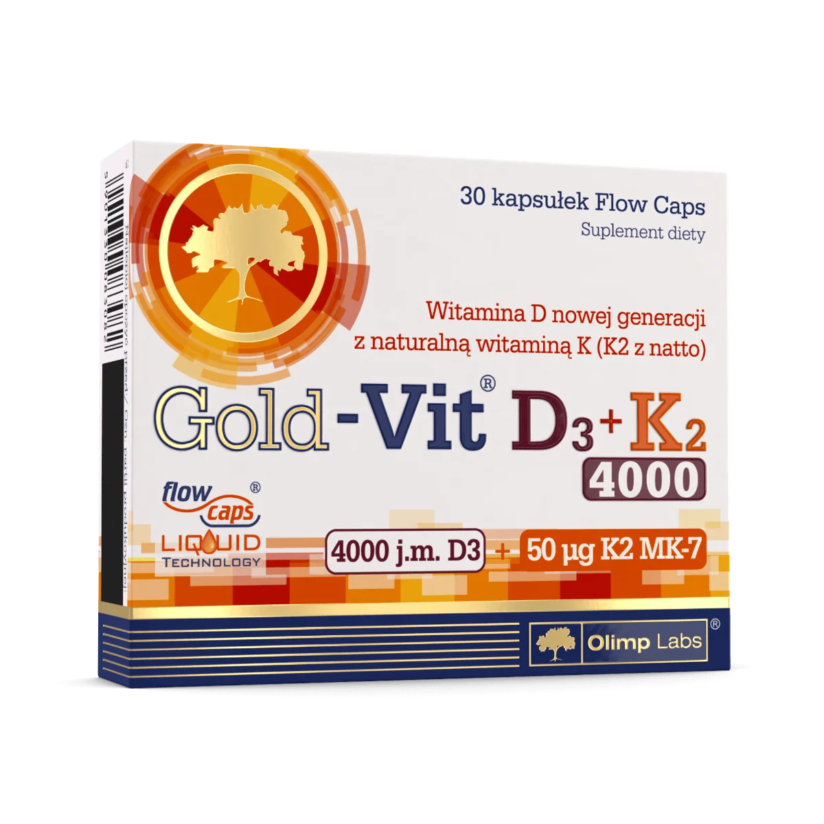 OLIMP Gold Vit D3 + K2 4000, suplement diety, 30 kapsułek