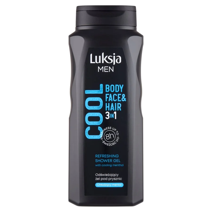 Luksja Men Cool, odświeżający żel pod prysznic 3w1 dla mężczyzn, 500 ml