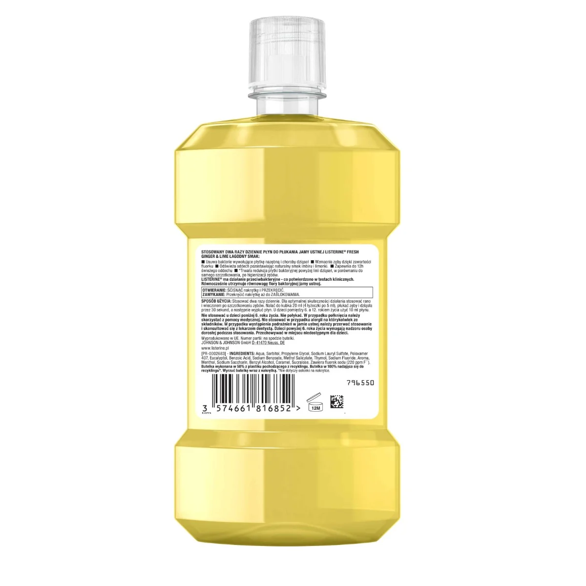 Listerine Fresh Ginger & Lime płyn do płukania ust, 500 ml