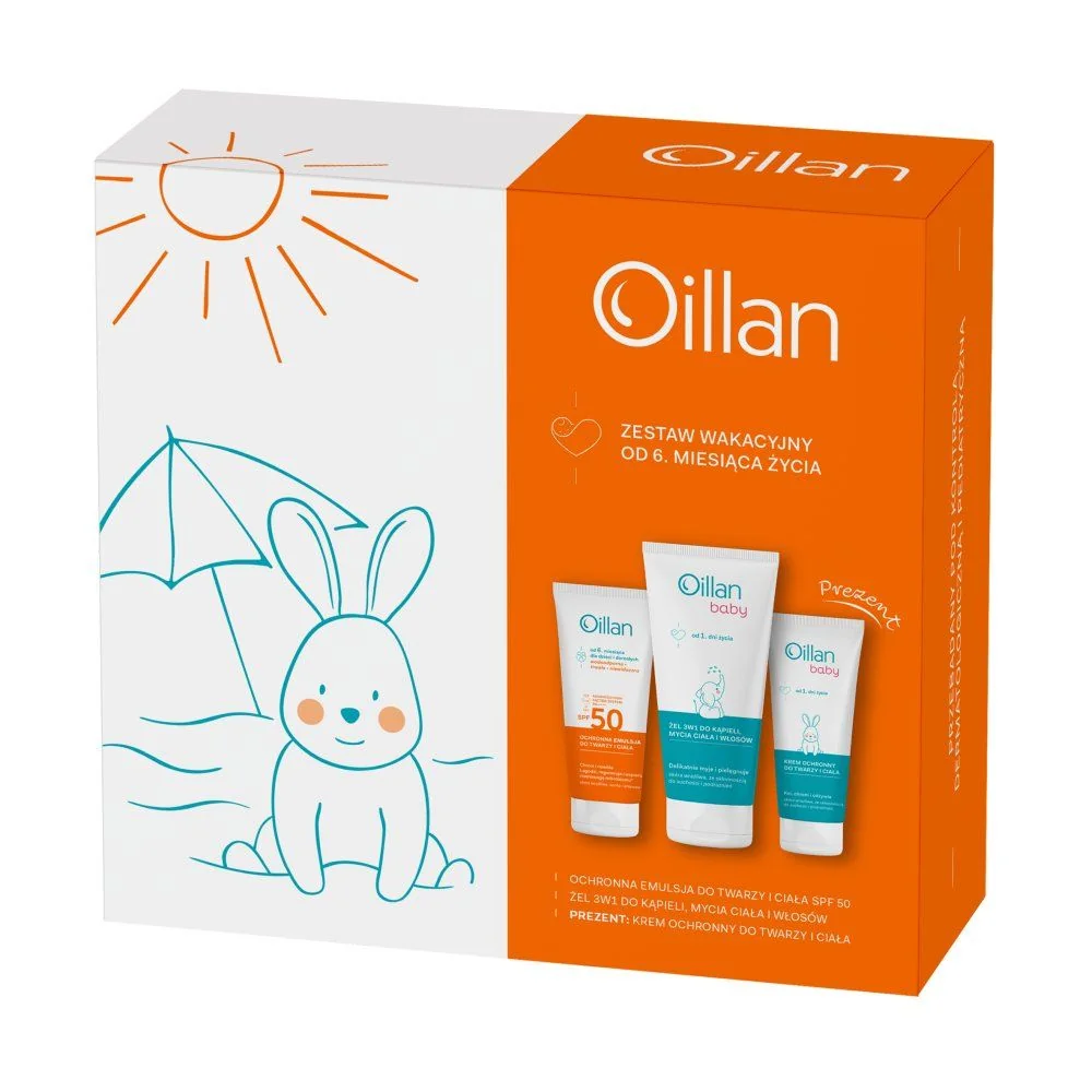 Zestaw Oillan Sun Emulsja + Baby 3w1 + Krem, 100ml + 200ml + 75ml