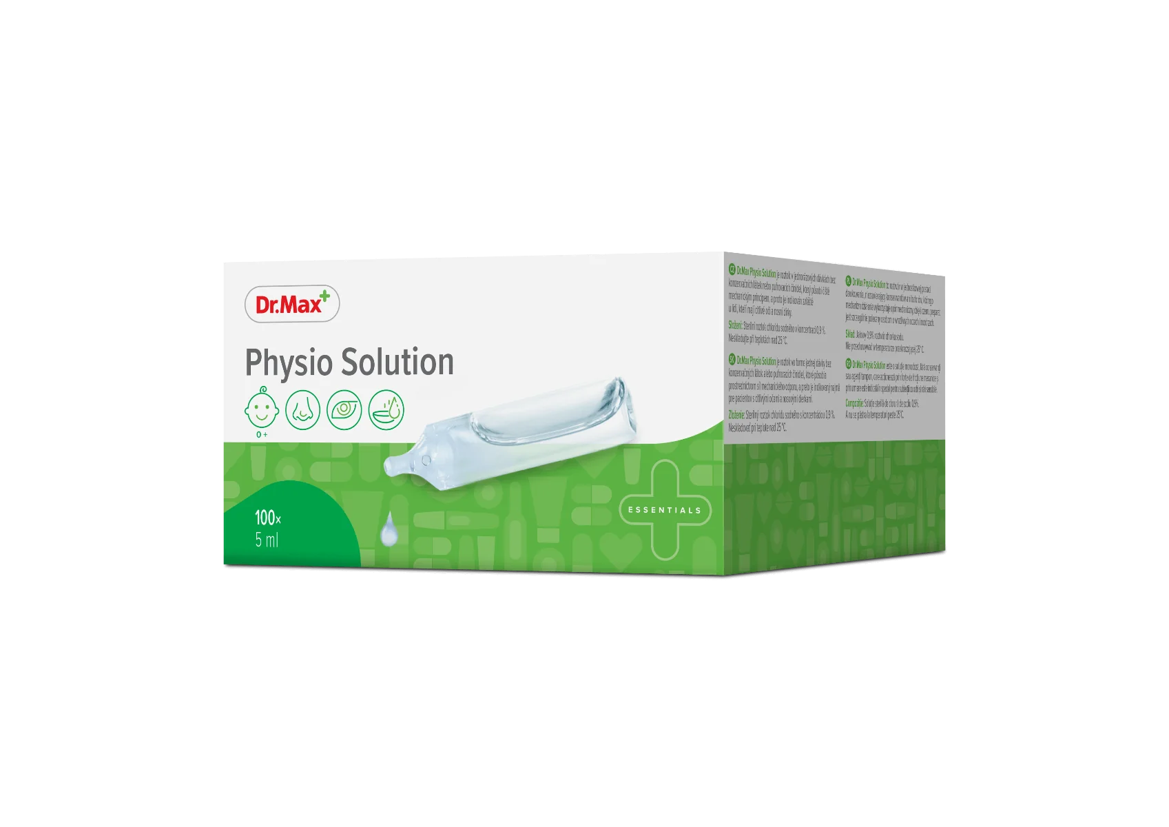 Physio Solution Dr.Max , roztwór soli fizjologicznej, 5ml, 100 ampułek