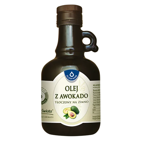 Olej z awokado tłoczony na zimno, suplement diety, 250 ml