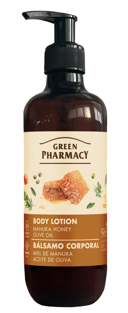 Green Pharmacy, balsam do ciała, Miód manuka i Oliwa z oliwek, 400 ml