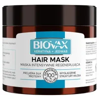 L'biotica Biovax, maska do włosów intensywnie regenerująca, keratyna + jedwab, 250 ml