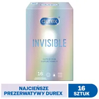 Durex Invisible Supercienkie prezerwatywy, 16 szt.