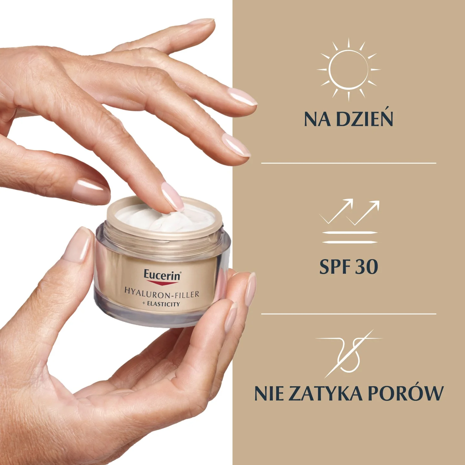 Eucerin Hyaluron-Filler + Elasticity przeciwzmarszczkowy krem na dzień do skóry dojrzałej SPF 30, 50 ml 