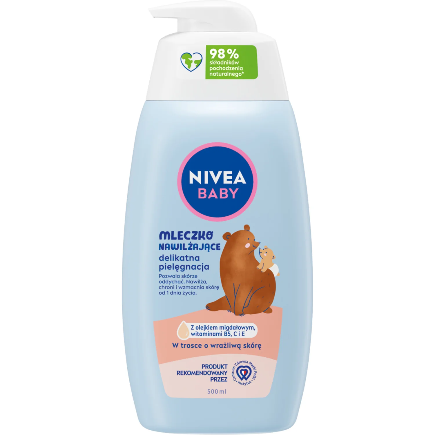 Nivea Baby, mleczko nawilżające, 500 ml