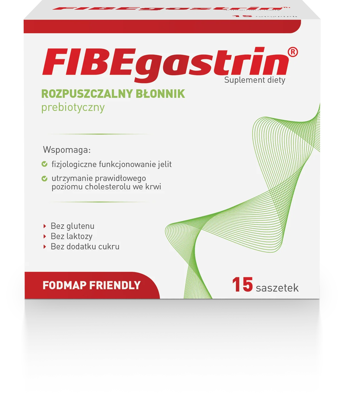 FIBEgastrin rozpuszczalny błonnik prebiotyczny 15 saszetek x  5 g