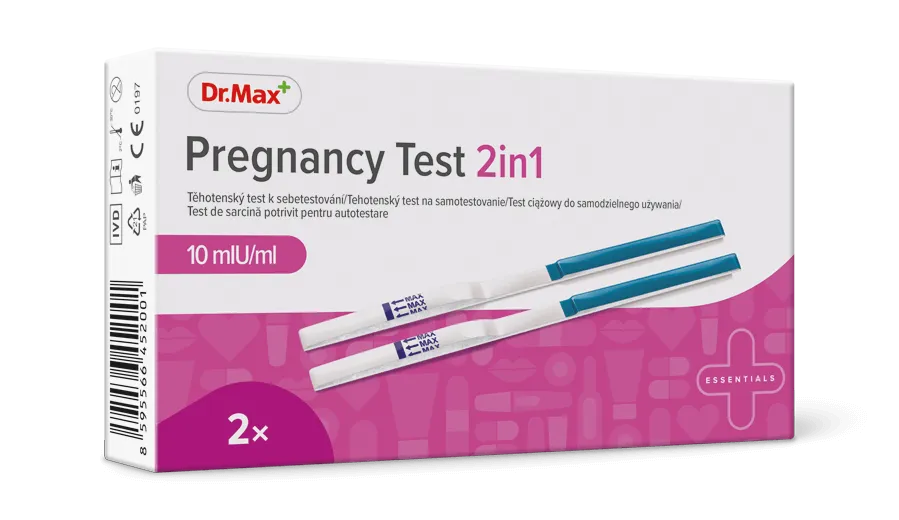 Pregnancy Test 2in1 Dr.Max, test ciążowy, 2 sztuki