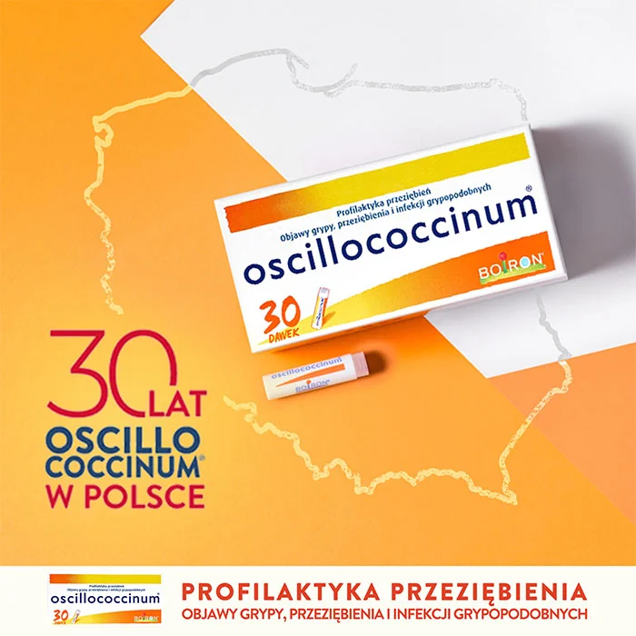 Oscillococcinum na przeziębienie i grypę, granulki w pojemniku jednodawkowym, 30 dawek