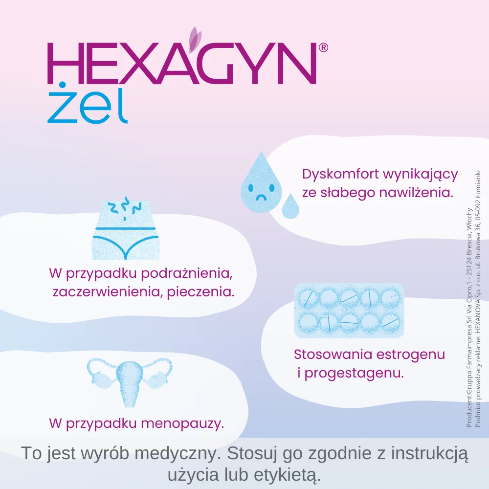 Hexagyn żel dopochwowy, 40 ml