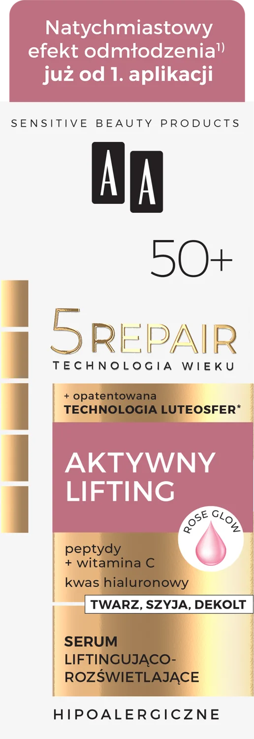 AA 5Repair liftingująco-rozświetlające serum 50+, 35 ml