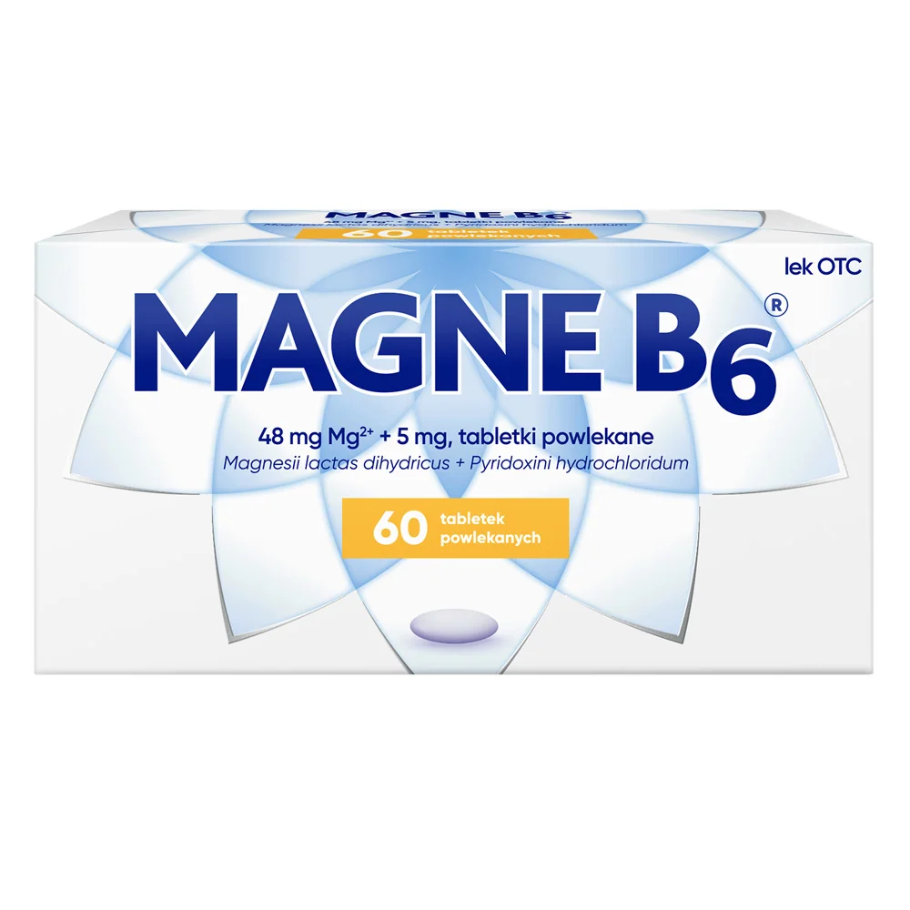 Magne B6, 48 mg + 5 mg, 60 tabletek powlekanych