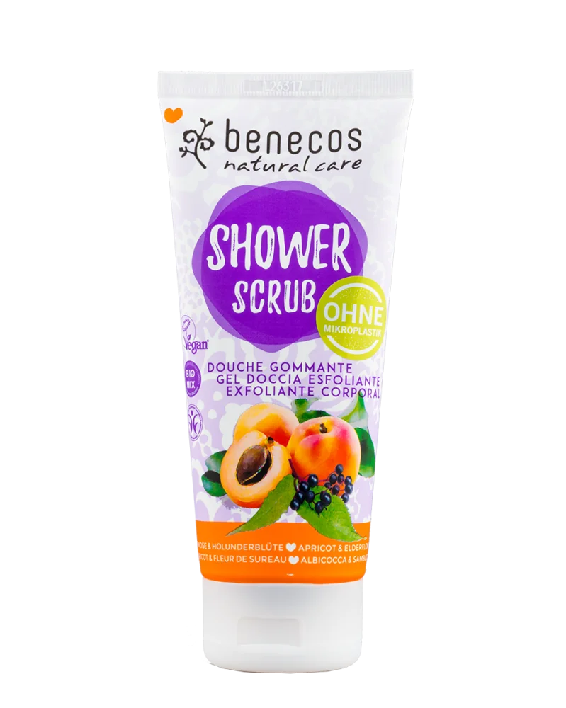 Benecos, naturalny scrub do ciala morela i czarny bez, 200 ml