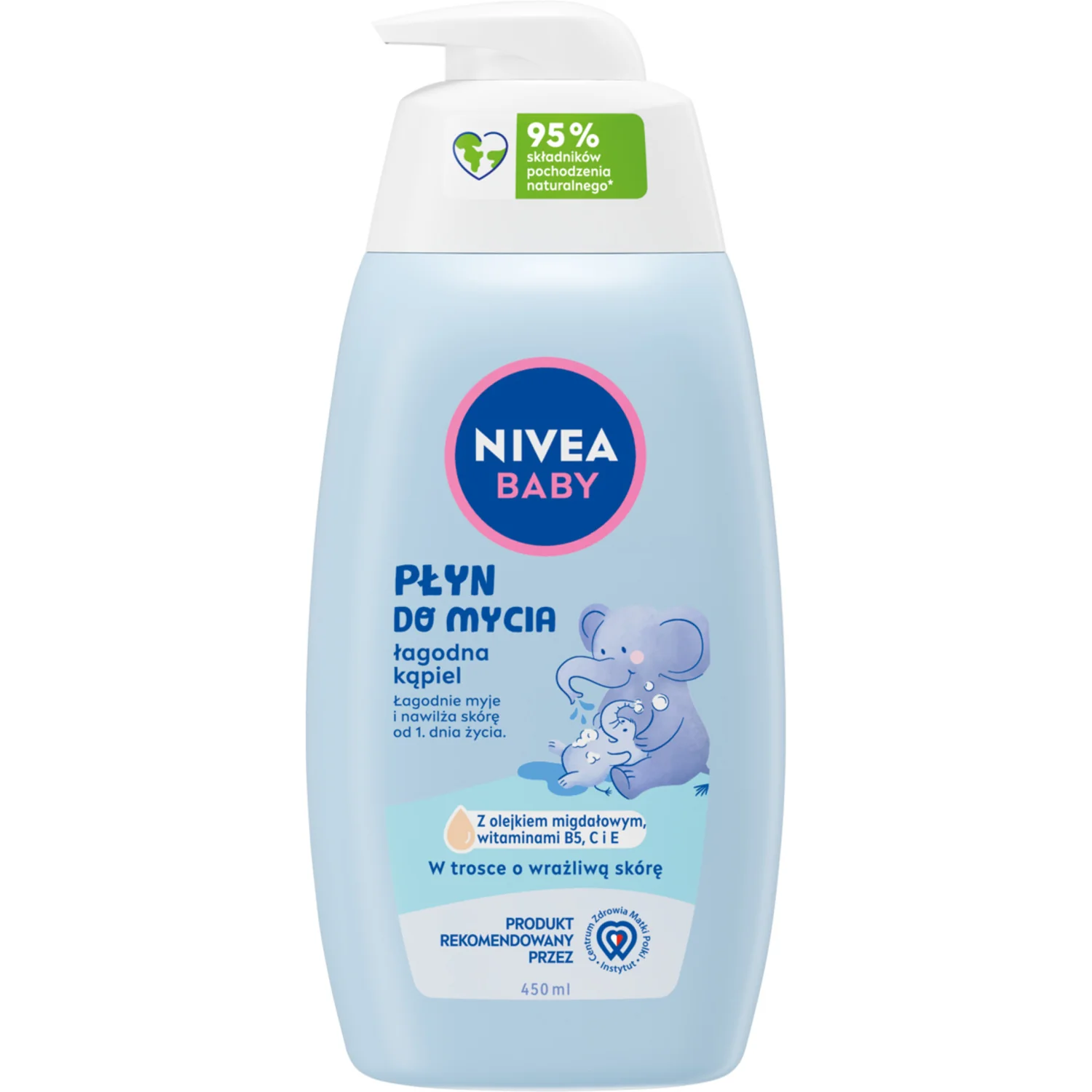 Nivea Baby, łagodna pianka do kąpieli, 450 ml