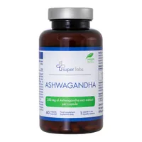 Super Labs Ashwagandha, suplement diety, 60 kapsułek