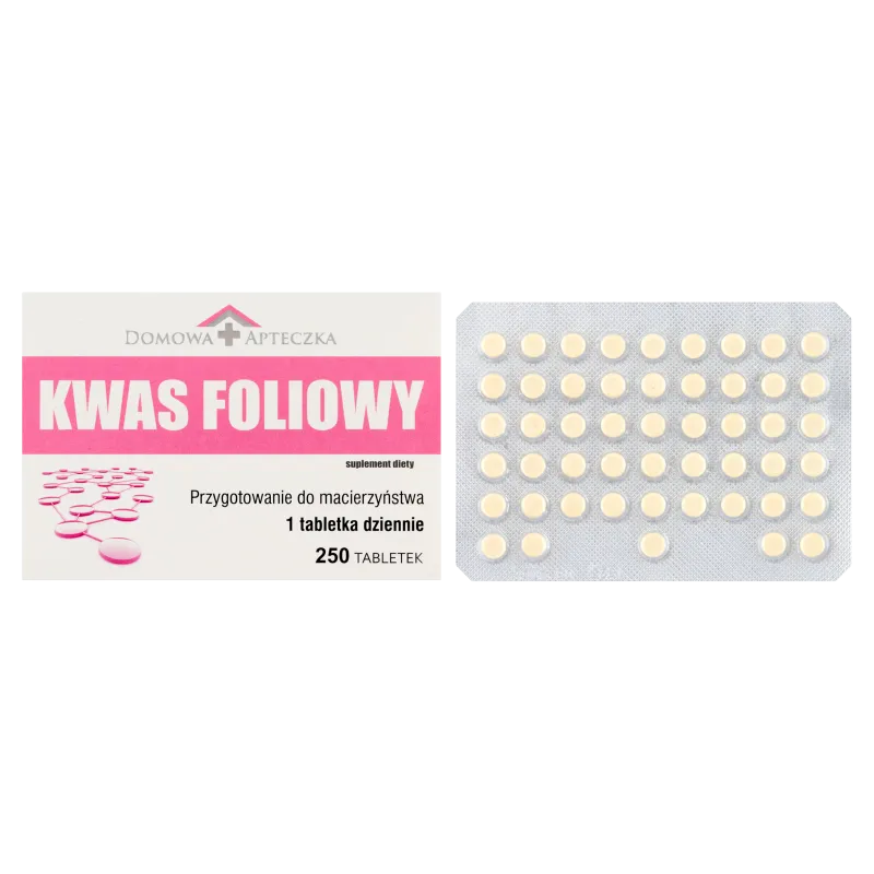 Kwas Foliowy, suplement diety, 250 tabletek 