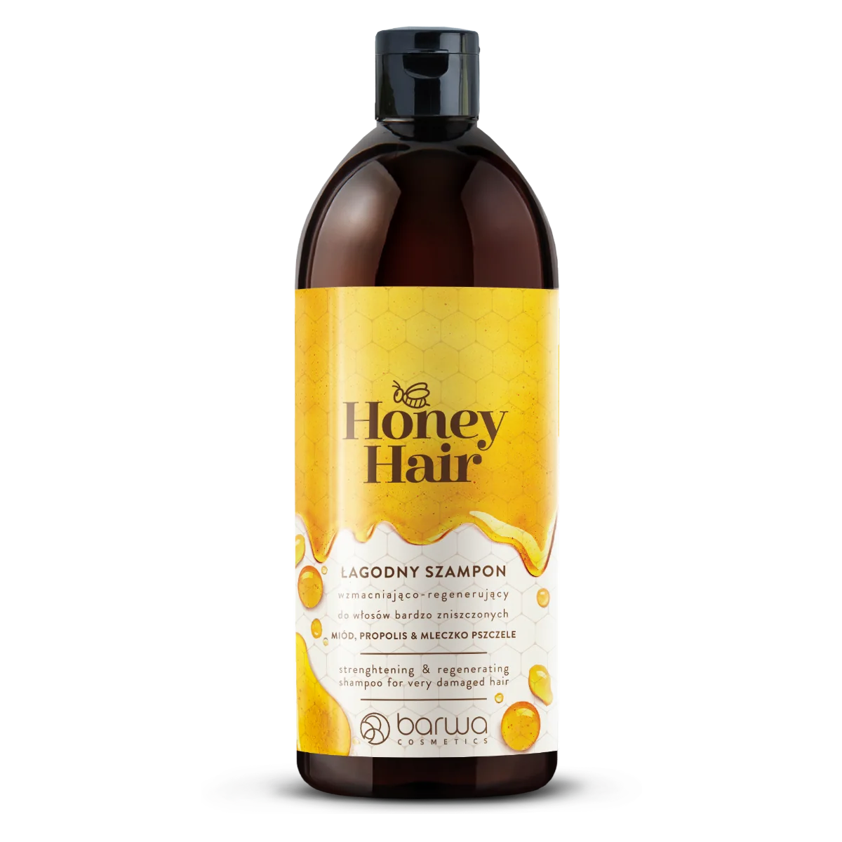 Barwa Honey Hair, Szampon do włosów wzmacniająco-regenerujący, 480 ml