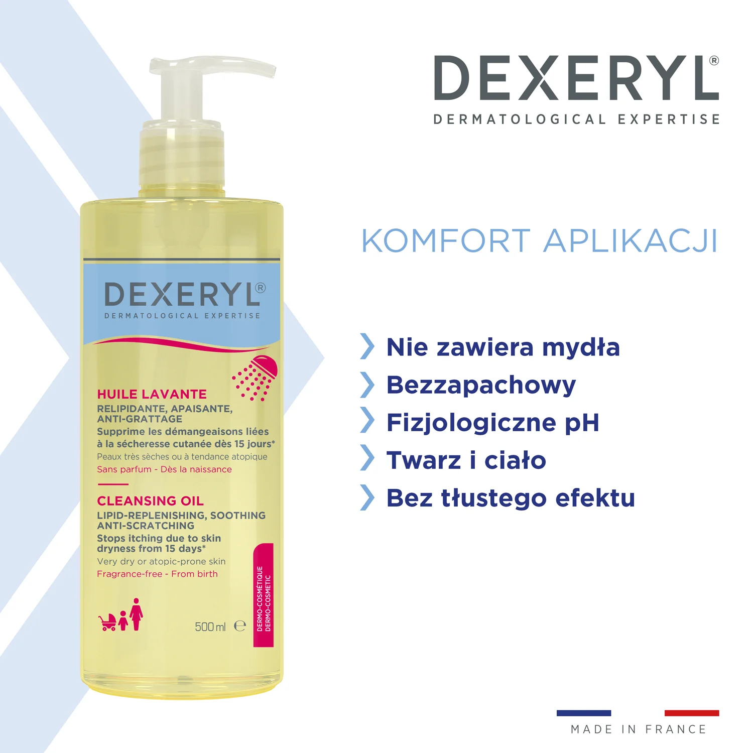 Dexeryl Olejek do mycia, 500 ml