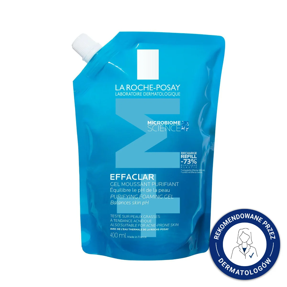 La Roche-Posay Effaclar Żel Oczyszczający - Uzupełnienie (Refill), 400 ml