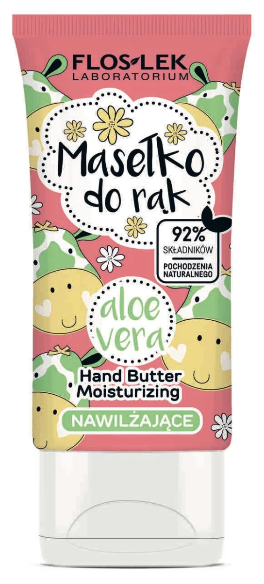 Floslek Hand Care, masełko do rąk nawilżające, aloe vera, 50 ml