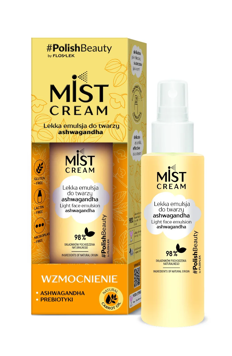 Floslek Mist Cream, lekka emulsja do twarzy ashwagandha, 110 ml