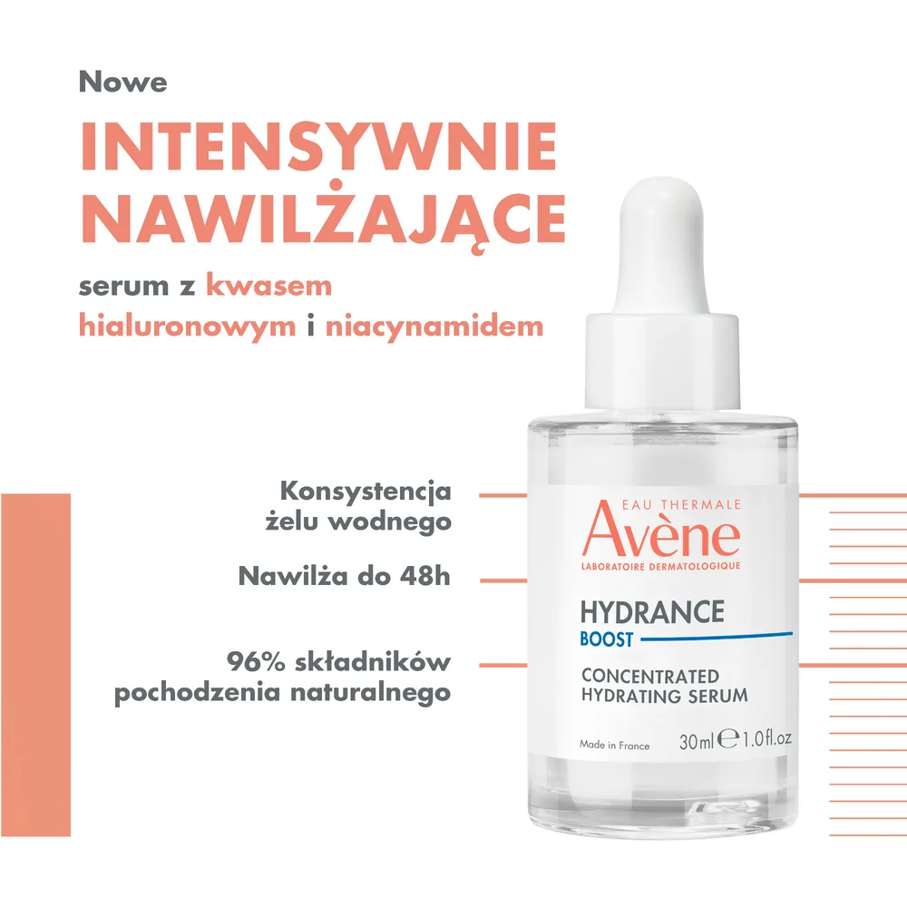 Avéne Hydrance Boost skoncentrowane serum nawilżające, 30 ml 