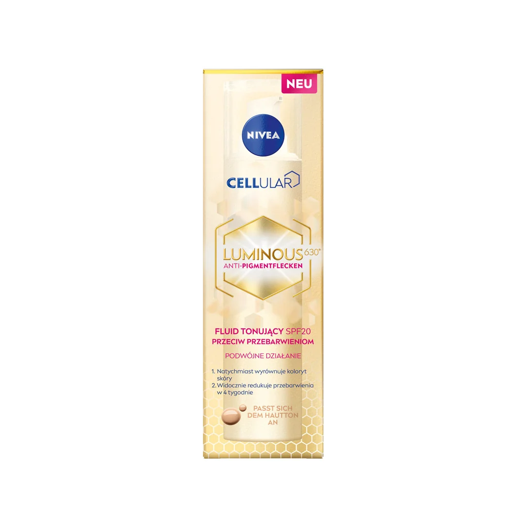 Nivea Cellular Luminous630 fluid tonujący SPF 20 przeciw przebarwieniom, 40 ml