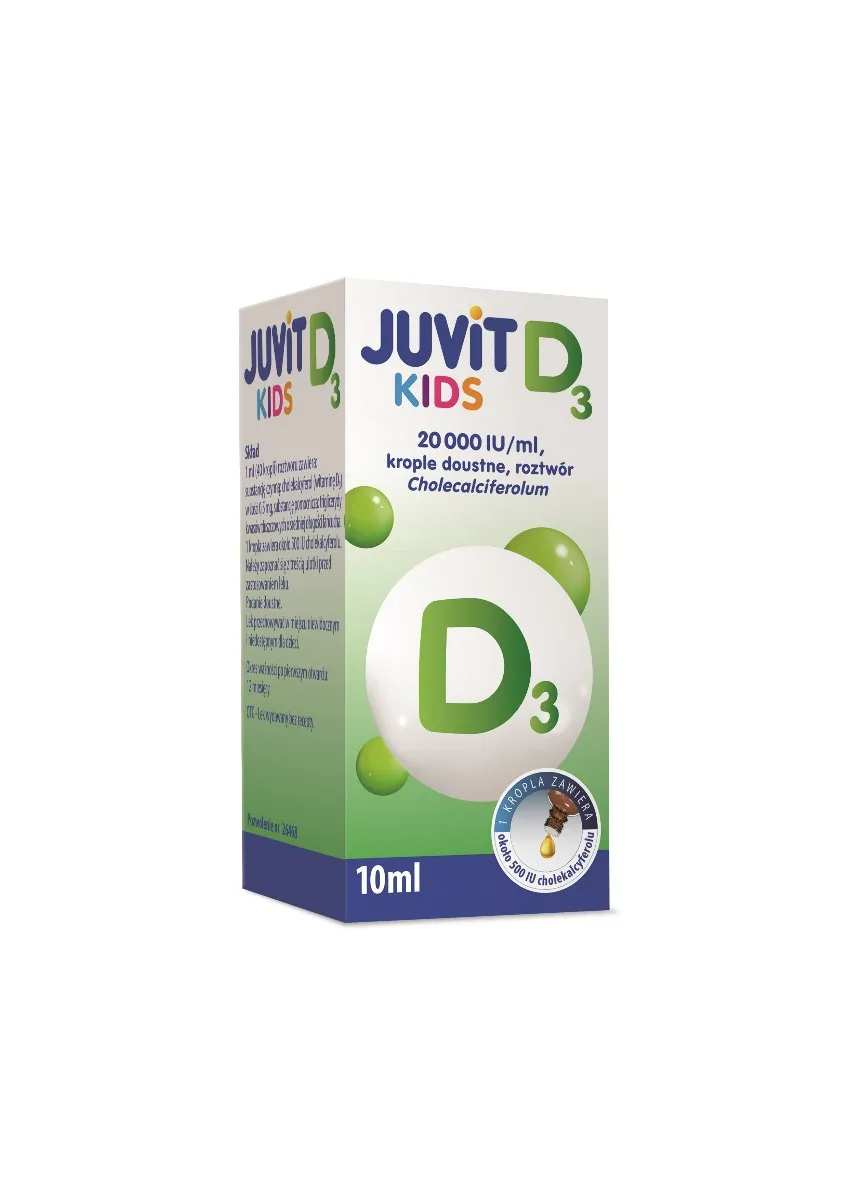 Juvit Kids D3 20 000 j.m./ml krople, 10 ml