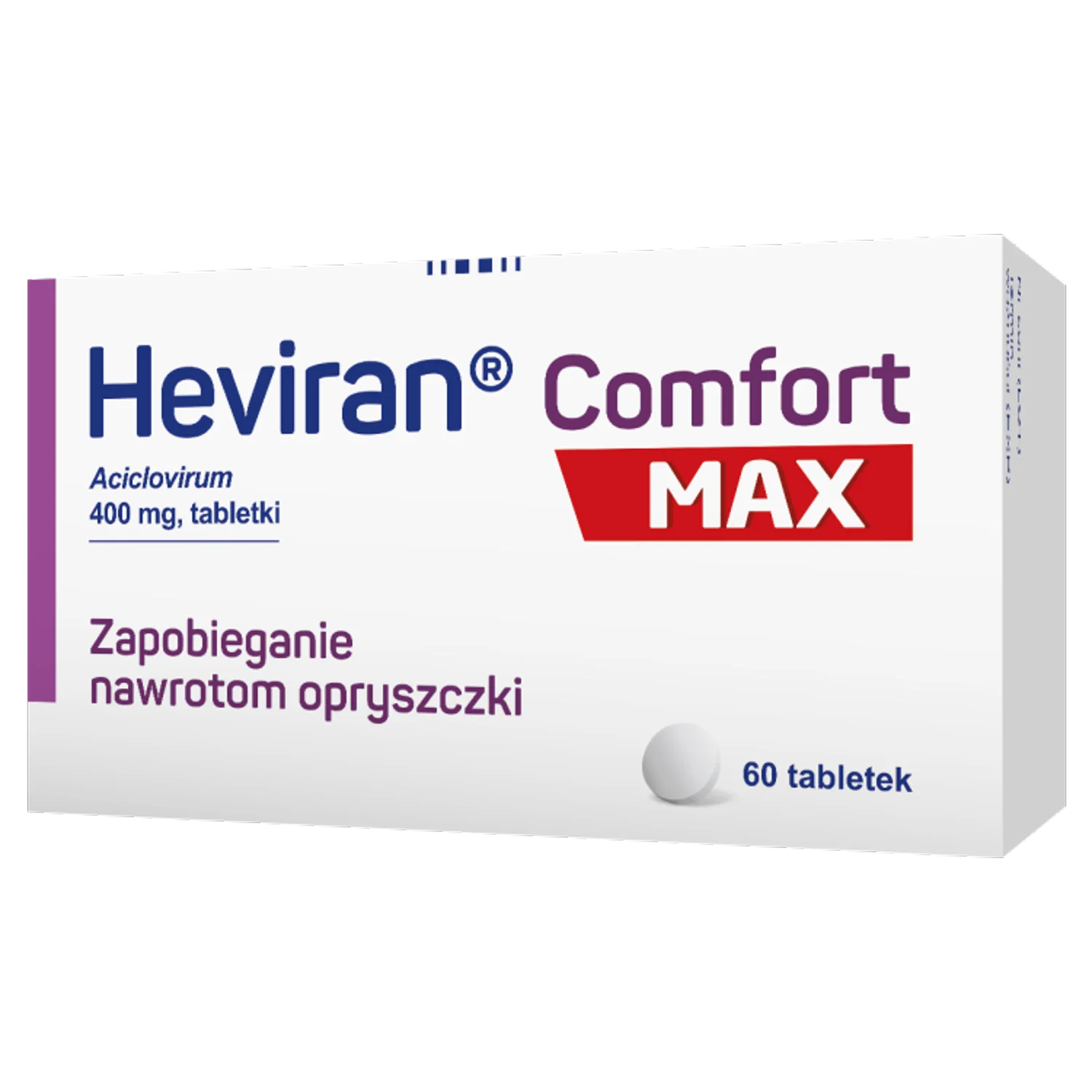 Heviran Comfort MAX, 400 mg, 60 tabletek