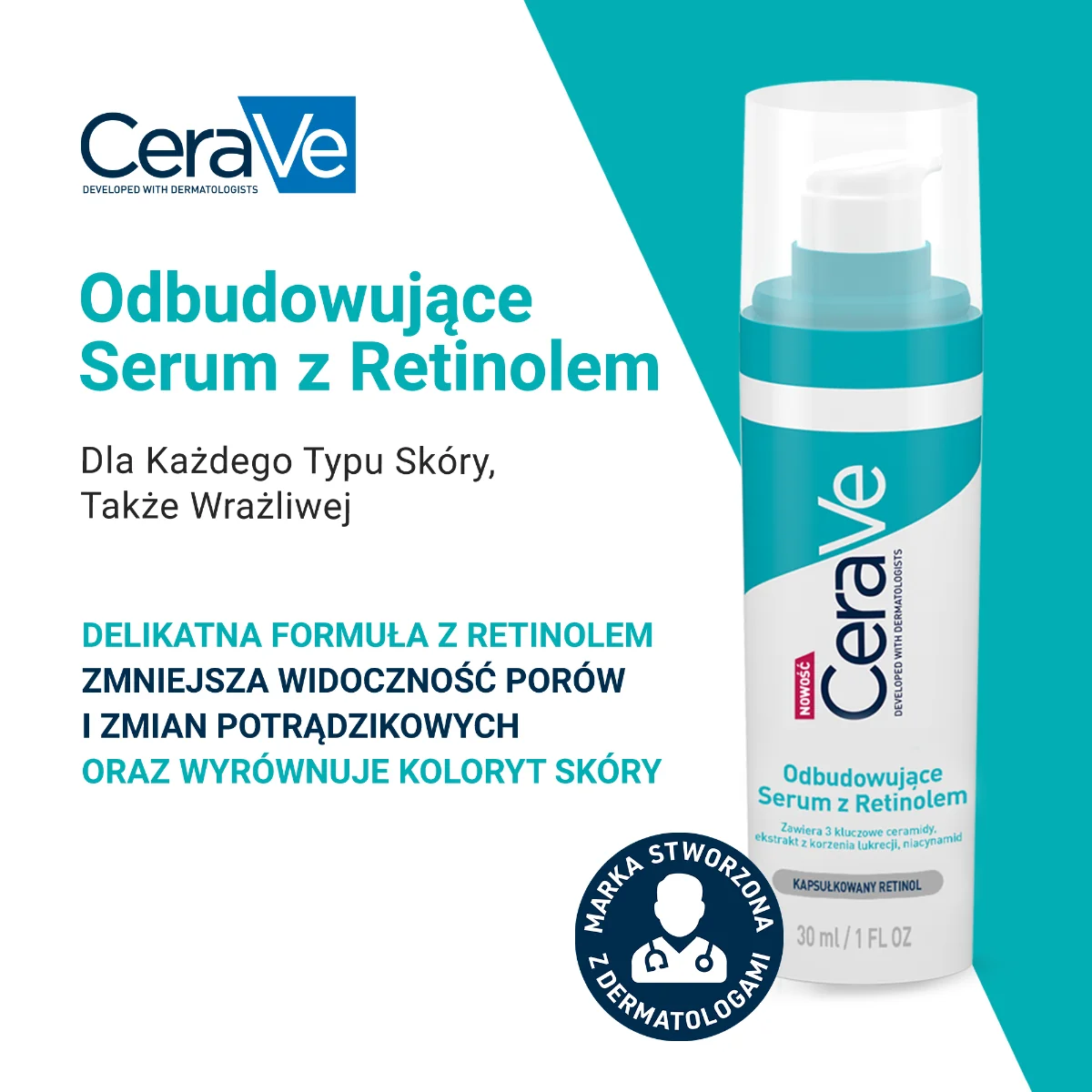 CeraVe odbudowujące serum z retinolem, 30 ml