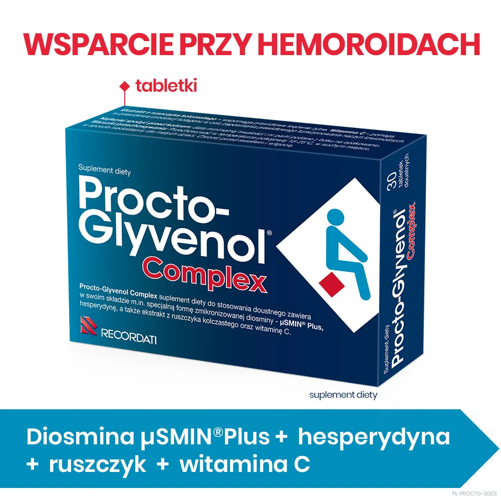 Procto-Glyvenol Complex suplement diety, 30 tabletek