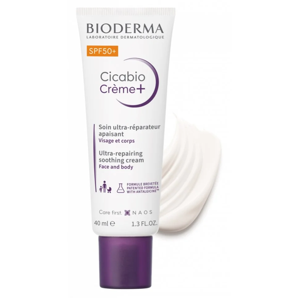 Bioderma Cicabio Cream+ SPF50+ krem naprawczo-kojący, 40 ml