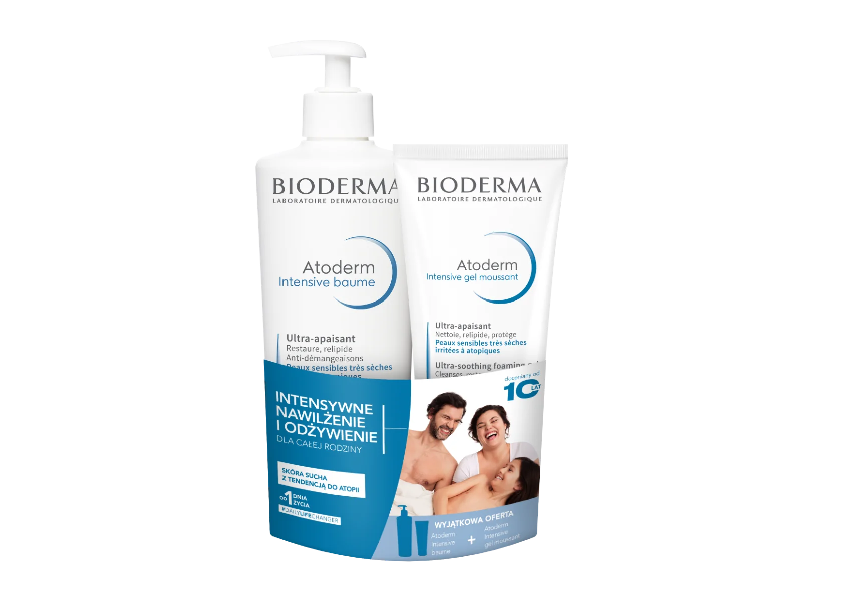 Bioderma Atoderm Intensive Baume + Gel Moussant 500 ml + 200 ml