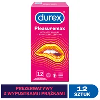 Prezerwatywy Durex Pleasuremax nawilżające, 12 szt.