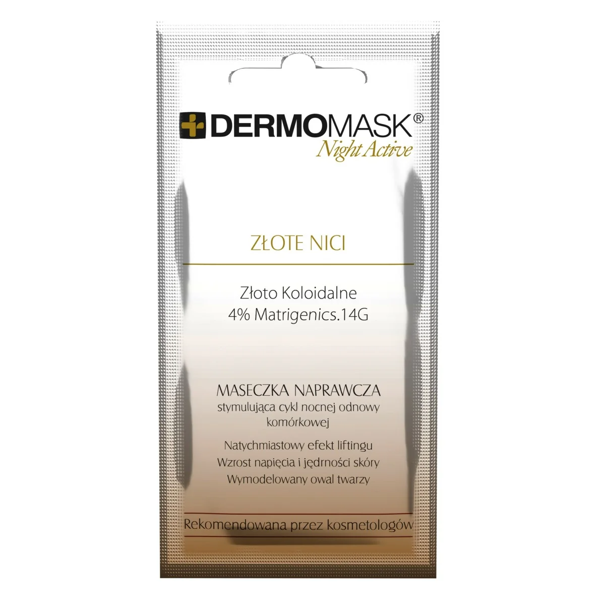 Dermomask Night Active Złote Nici, maseczka naprawcza, 12 ml 1 saszetka