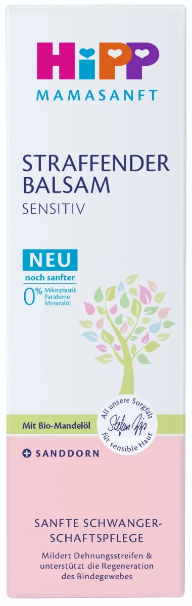 HiPP Mamasanft Sensitive, balsam przeciwko rozstępom dla kobiet w ciąży, 150 ml